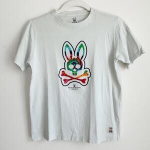 Psycho Bunny Big Kid's Short Sleeve Graphic Tee in Size L (14/16) White Tie Dye